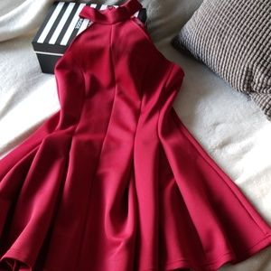 Mock Neck Skater Dress